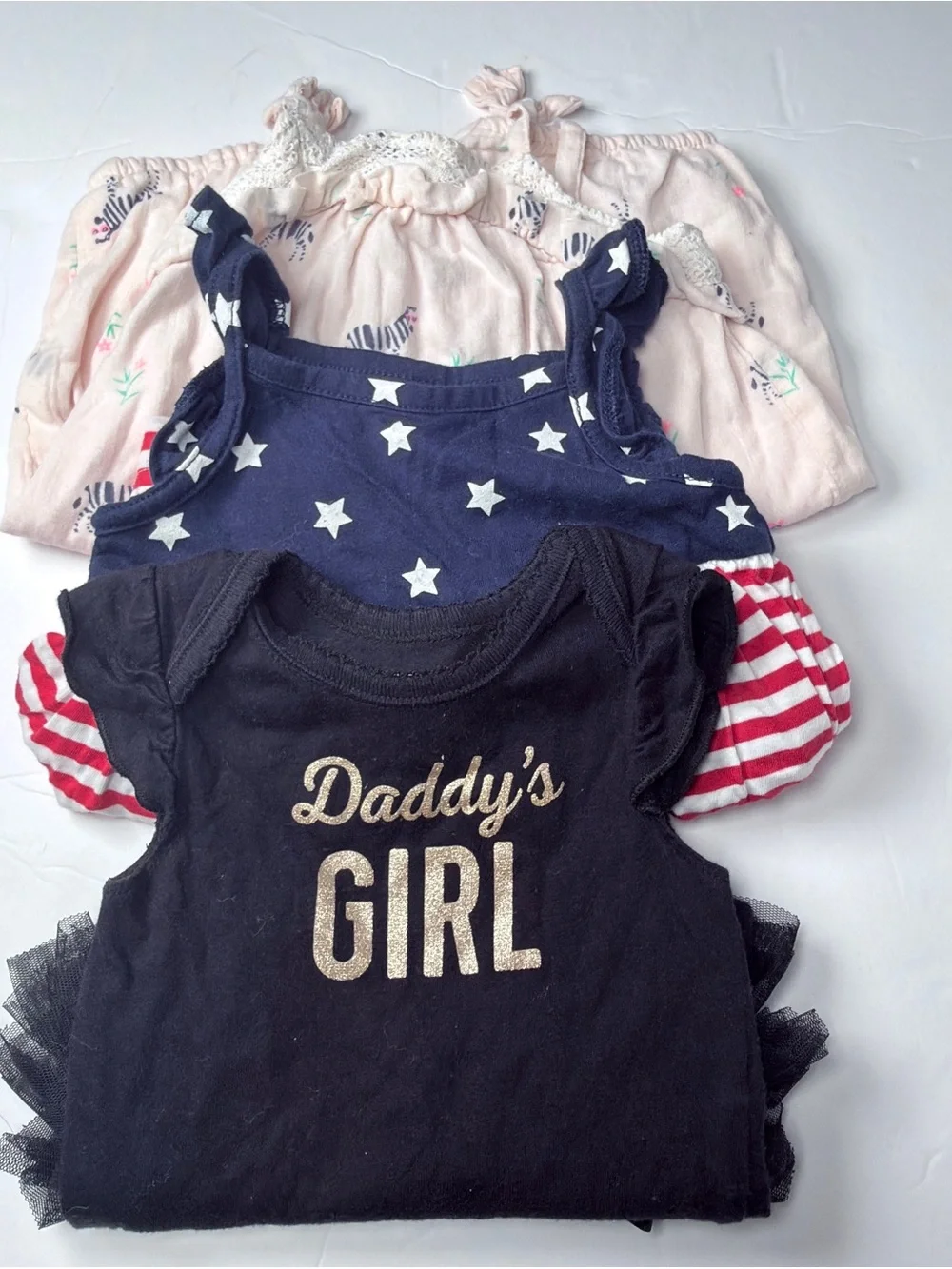 Carter's Black Tank Top with Gold Foil 'Daddy's GIRL'